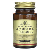 Вітамін В12 сублінгвальний, Vitamin B12 Sublingual, Solgar, ціанокобаламін, 1000 мкг, 100 таблеток