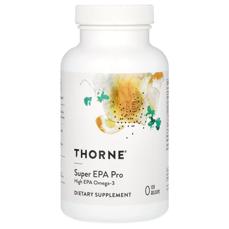 Омега-3, Super EPA Pro, Thorne, концентрат, 120 гелевих капсул