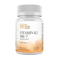 Витамин К2 менахинон-7, Vitamin K2 MK-7, My Nutri Week, 100 мкг, 60 капсул
