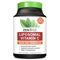 Липосомальный витамин C, Vitamin C, Zenwise Health, 1500 мг, 180 веганских капсул