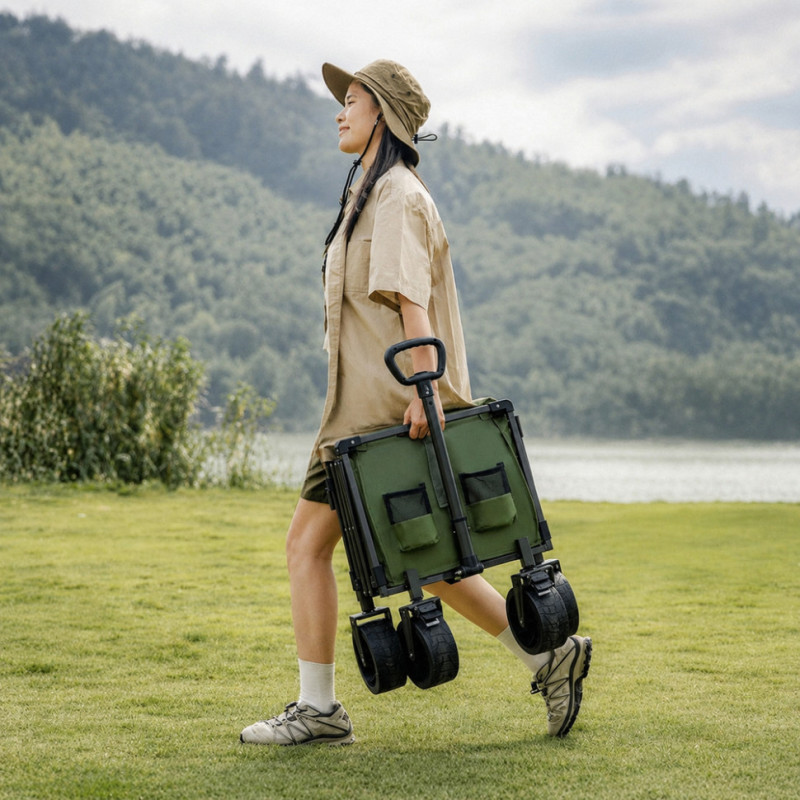 Візок туристичний складаний Naturehike Light CNK2350JJ012, 70+50 л, зелений
