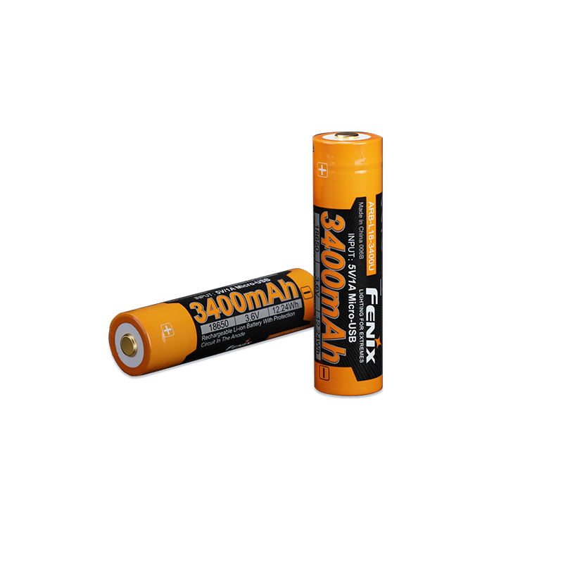 Акумулятор 18650 Fenix (3400 mAh) micro usb зарядка