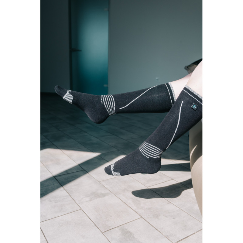 Водонепроникні шкарпетки Dexshell Longlite Socks 2.0, блакитні полоски, розмір XL (47-49)