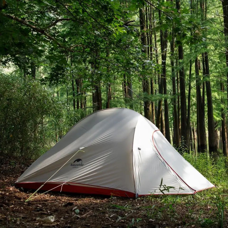 Намет надлегкий тримісний з футпринтом Naturehike Cloud Up 3 Updated NH18T030-T, 210T, зелений