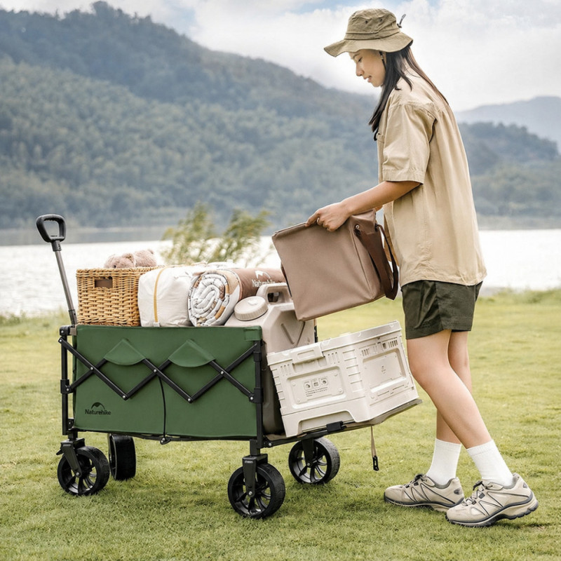 Візок туристичний складаний Naturehike Light CNK2350JJ012, 70+50 л, зелений