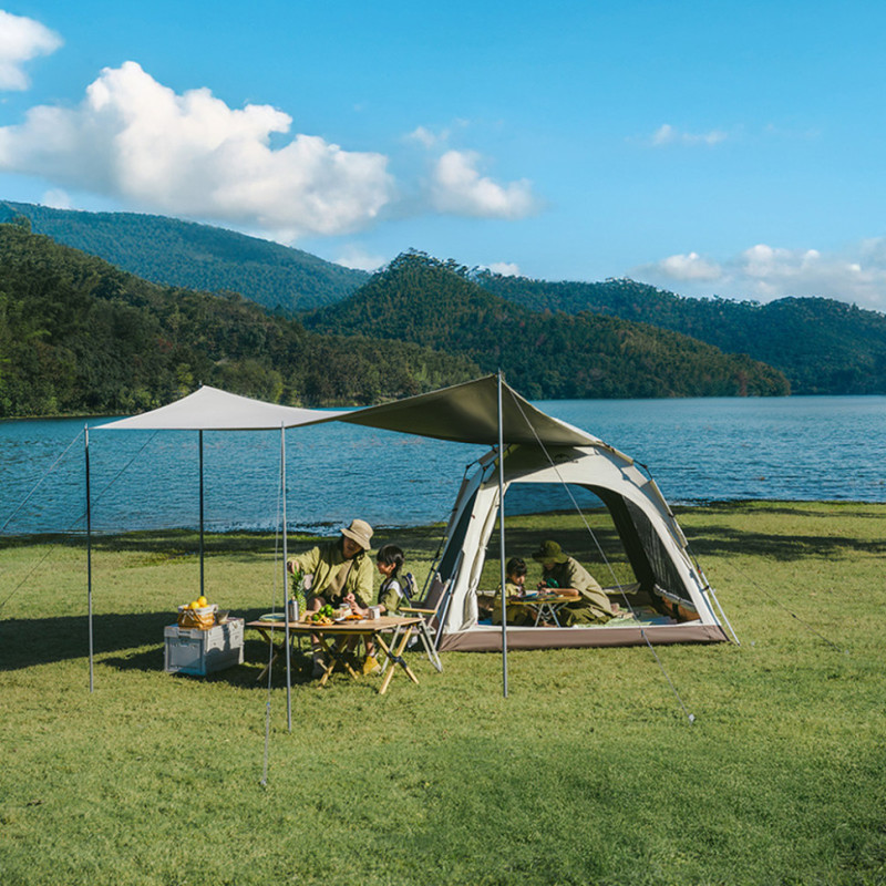 Намет чотиримісний із тентом автоматичний Naturehike Ango CNK2550WS010, коричневий