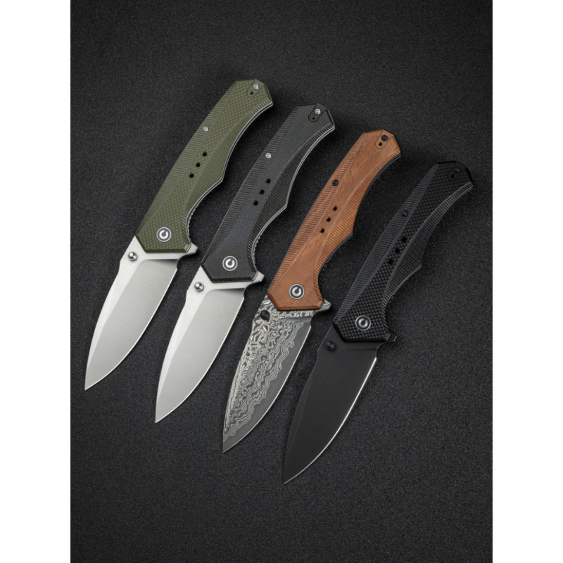 Ніж складаний туристичний Civivi Photonix, (9.4 см) Damascus / Guibourtia Wood