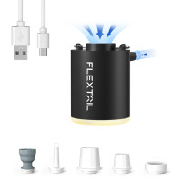 Насос-ліхтар кемпінговий Flextail Tiny Pump Х, чорний із вакуумними пакетами 2 шт (50х70)