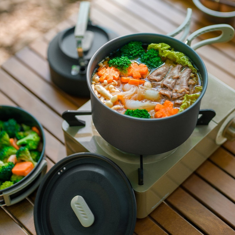 Каструля-казанок з кришкою туристична алюмінієва Naturehike Wild Trekking CNK2450CF010, 3 л