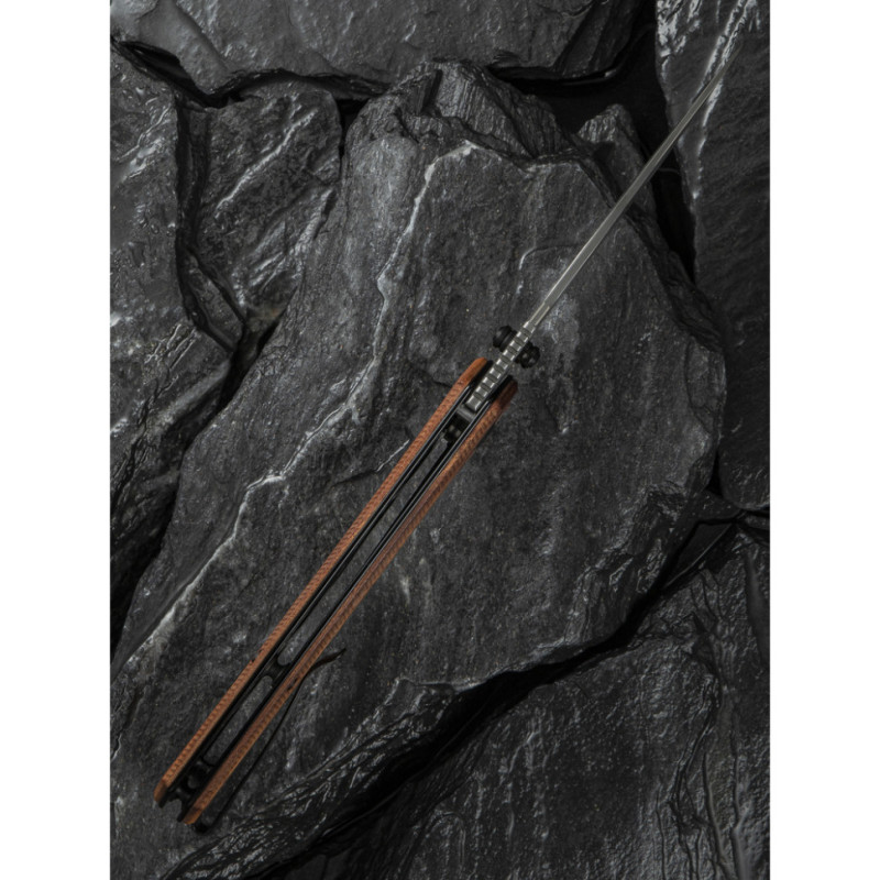 Ніж складаний туристичний Civivi Photonix, (9.4 см) Damascus / Guibourtia Wood