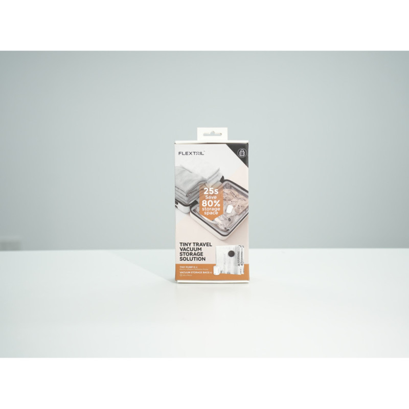 Насос-ліхтар кемпінговий Flextail Tiny Pump Х, чорний із вакуумними пакетами 2 шт (50х70)