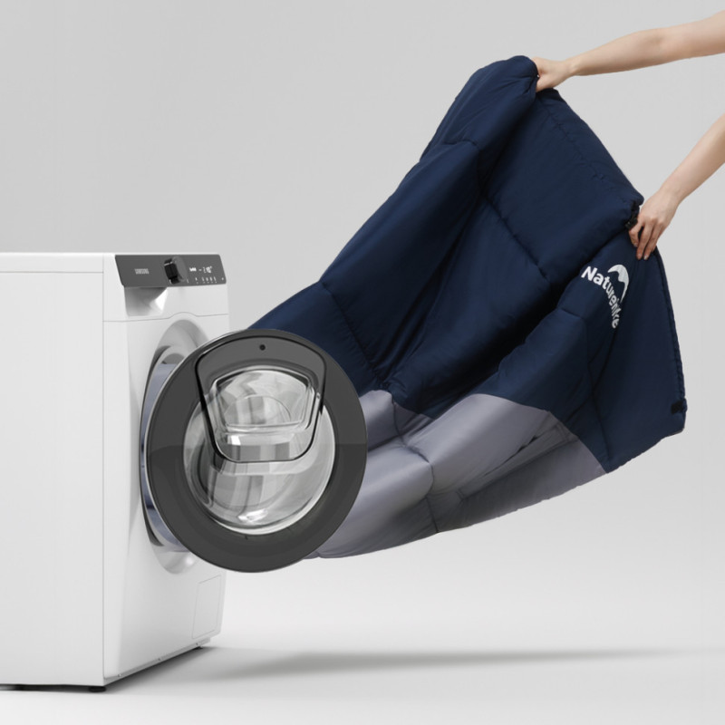 Спальник з капюшоном Naturehike Sunny Day PL02 U350 CNK2550WS028, (6°C), лівий, блакитно-синій