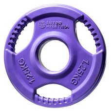 Диск прогумований, з ручками InterAtletika LCAH043-30мм 1,25 кг