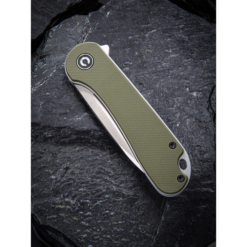 Ніж складаний кишеньковий Civivi Elementum, (7.5 см) D2 / G10 оливковий