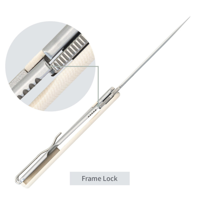 Ніж складаний SRM Palfrey 135L-GT, білий