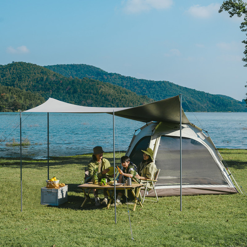 Намет тримісний автоматичний із тентом Naturehike Ango CNK2550WS010, S, коричневий