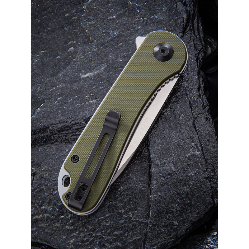 Ніж складаний кишеньковий Civivi Elementum, (7.5 см) D2 / G10 оливковий