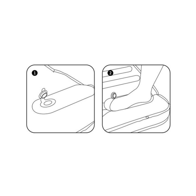 Матрац туристичний надувний одномісний Naturehike CNK2450WS035, 198х68х9.5 см, білий із вбудованою помпою для надування