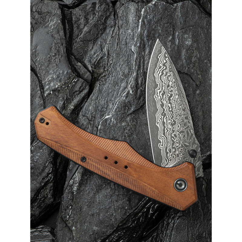 Ніж складаний туристичний Civivi Photonix, (9.4 см) Damascus / Guibourtia Wood