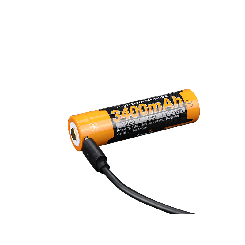 Акумулятор 18650 Fenix (3400 mAh) micro usb зарядка