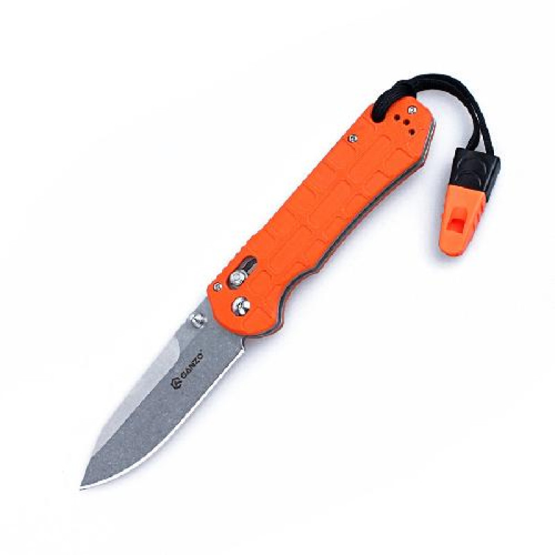 Ніж складаний туристичний Ganzo G7452P-WS ( 9 см) 440С / G10 помаранчевий текстурований