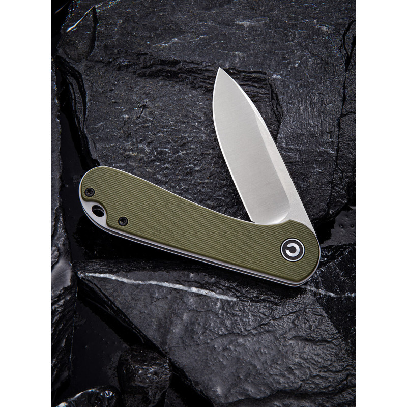 Ніж складаний кишеньковий Civivi Elementum, (7.5 см) D2 / G10 оливковий