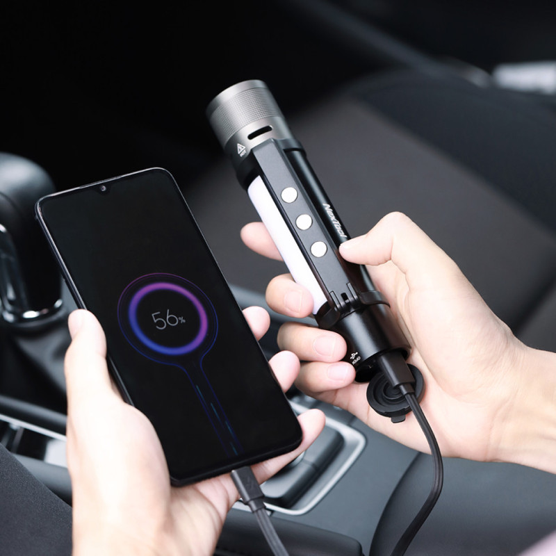 Світлодіодний ліхтар 6в1 з магнітом, з функцією powerbank, 1000 лм