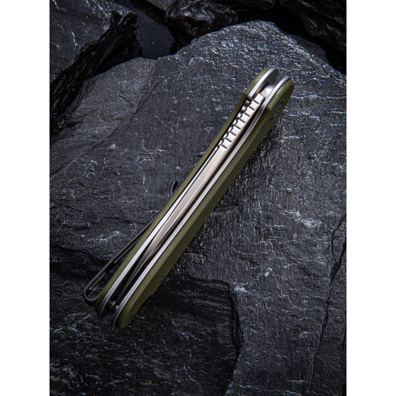 Ніж складаний кишеньковий Civivi Elementum, (7.5 см) D2 / G10 оливковий