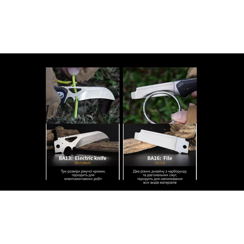 Ніж складаний Roxon S502U, чорний