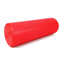 Масажний ролик (валик) EasyFit Foam Roller, довжина 45 см, діаметр 14,5 см, червоний, EVA-піна з дрібною масажною поверхнею 3D, для МФР, фітнесу, йоги та реабілітації