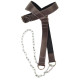 Упряжь кожаная EasyFit для шеи с цепью, Кожа, Замша, Сталь, Максимальная нагрузка 100 кг, Коричневый
