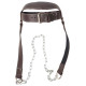 Упряжь кожаная EasyFit для шеи с цепью, Кожа, Замша, Сталь, Максимальная нагрузка 100 кг, Коричневый