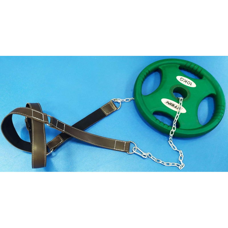 Упряжь кожаная EasyFit для шеи с цепью, Кожа, Замша, Сталь, Максимальная нагрузка 100 кг, Коричневый