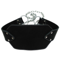 Пояс для обтяжень EasyFit, Шкіра, Сталь, Максимальне навантаження до 200 кг, Чорний