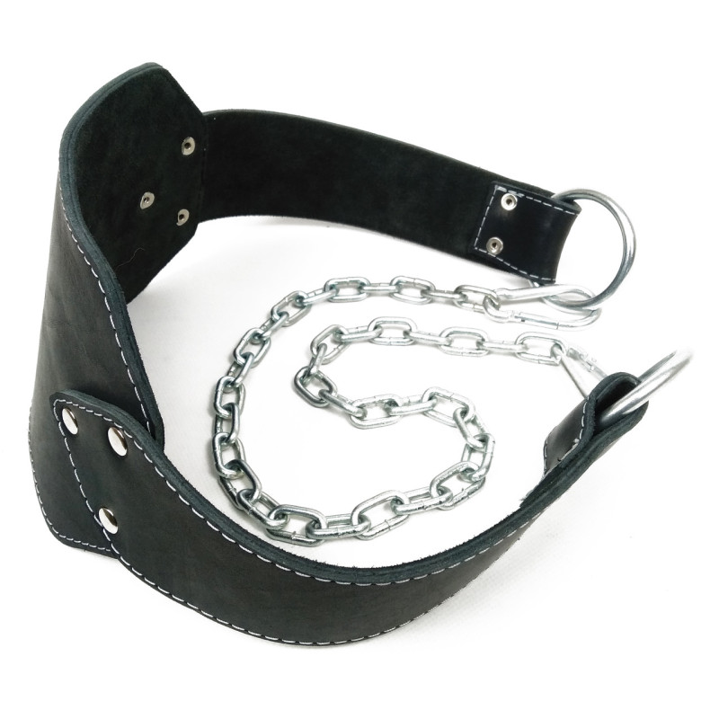 Пояс для обтяжень EasyFit, Шкіра, Сталь, Максимальне навантаження до 200 кг, Чорний