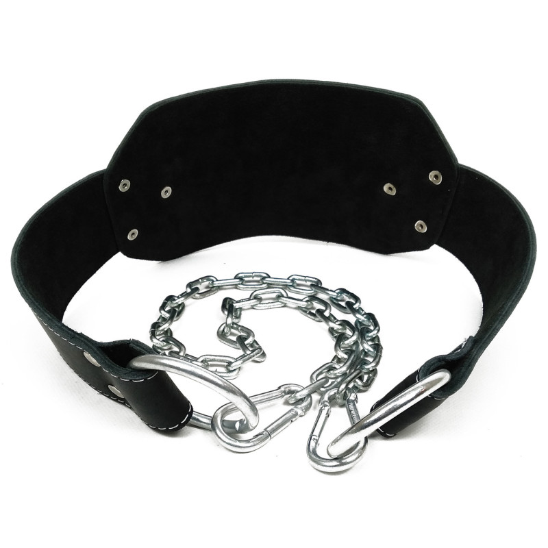 Пояс для обтяжень EasyFit, Шкіра, Сталь, Максимальне навантаження до 200 кг, Чорний