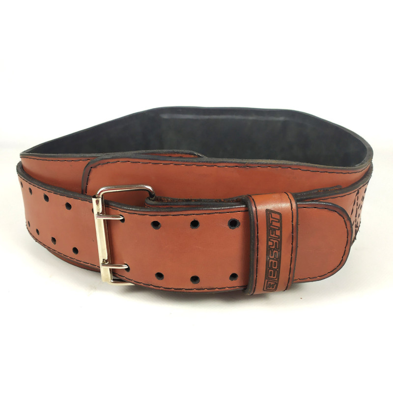Пояс атлетический EasyFit Training Belt, Кожа, Размер S, Обхват 65-85 см, Коричневый