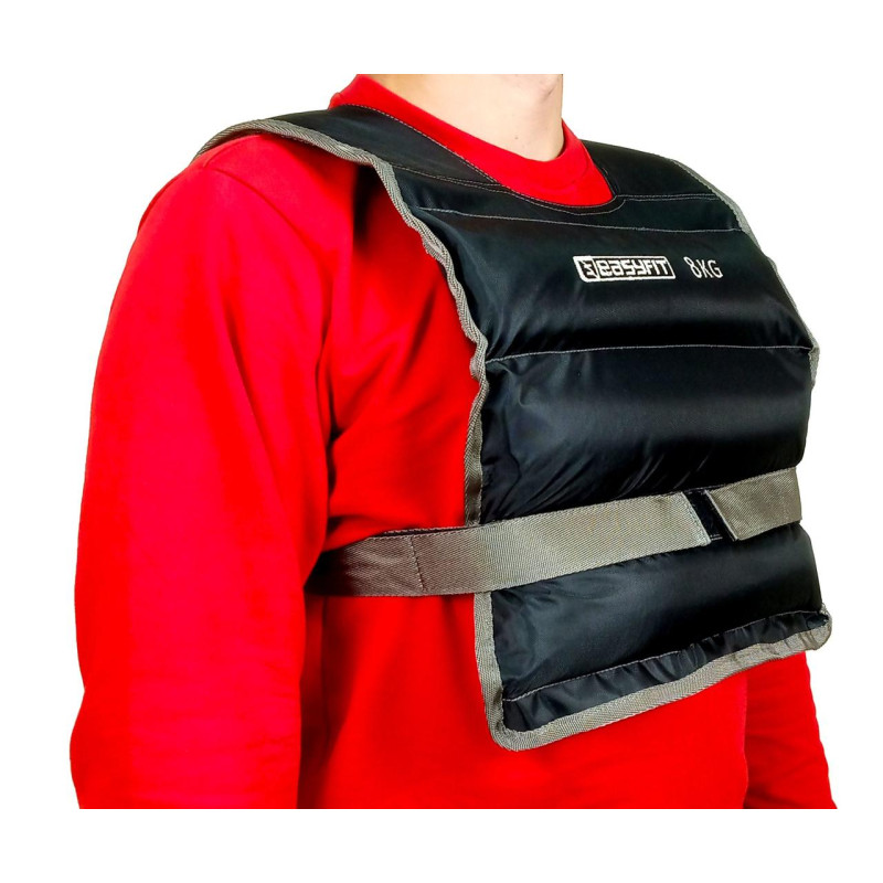 Жилет для обтяження EasyFit, Вага 8 кг, Оксфорд, Пісок, Чорний