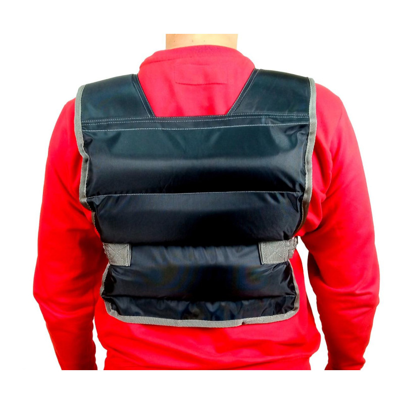 Жилет для обтяження EasyFit, Вага 8 кг, Оксфорд, Пісок, Чорний