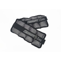 Обтяжувачі для ніг та рук з металом EasyFit Metal (пара), Вага 1,5 кг, Оксфорд, Метал, Чорно-сірий