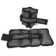 Утяжелители для ног и рук с металлом EasyFit Metal (пара), Вес 1,5 кг, Оксфорд, Металл, Черно-серый