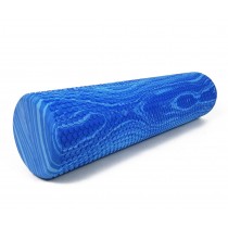 Массажный ролик (валик) EasyFit Foam Roller, длина 60 см, диаметр 14,5 см, сине-голубой, пена EVA с мелкой массажной поверхностью, для МФР, фитнеса, йоги и реабилитации