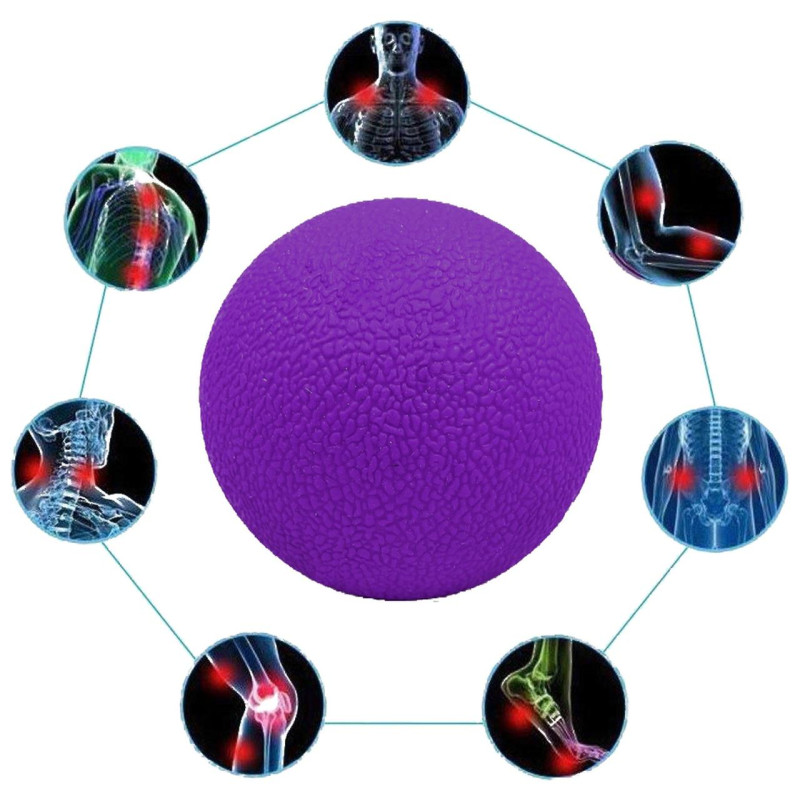 Масажний м'ячик EasyFit, Матеріал TPR, Діаметр 6 см, Фіолетовий