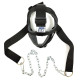 Упряж для шиї EasyFit IRON NECK універсальна, 150 кг, нейлон/фліс/сталь, чорний