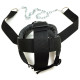 Упряж для шиї EasyFit IRON NECK універсальна, 150 кг, нейлон/фліс/сталь, чорний