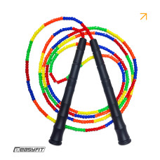 Бісерна скакалка EasyFit FreeRope, Довжина 2,7 м, Мультиколор, Для роуп-скіппінгу, фристайлу та функціональних тренувань