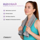 Спортивний рушник EasyFit RoyalWing з кейсом, 90х50 см, мікрофібра, сірий