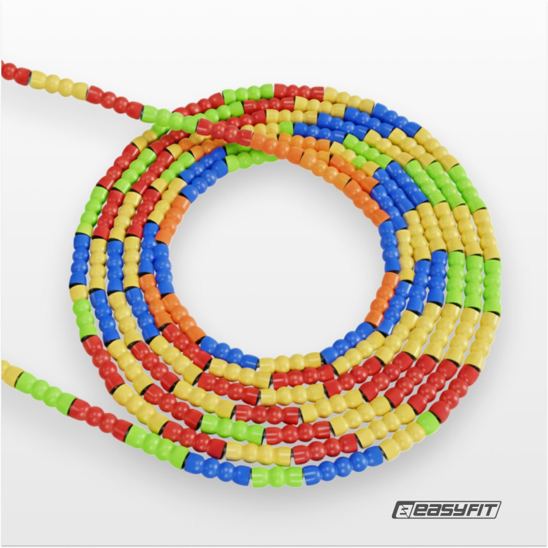Бісерна скакалка EasyFit FreeRope, Довжина 2,7 м, Мультиколор, Для роуп-скіппінгу, фристайлу та функціональних тренувань