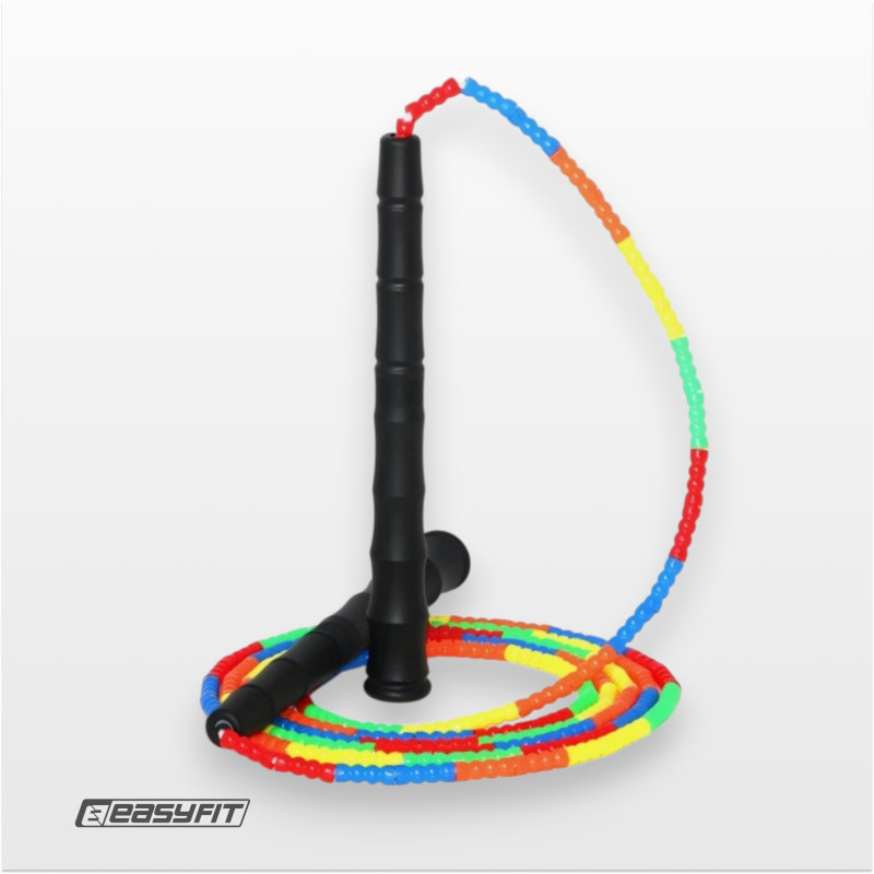 Бісерна скакалка EasyFit FreeRope, Довжина 2,7 м, Мультиколор, Для роуп-скіппінгу, фристайлу та функціональних тренувань
