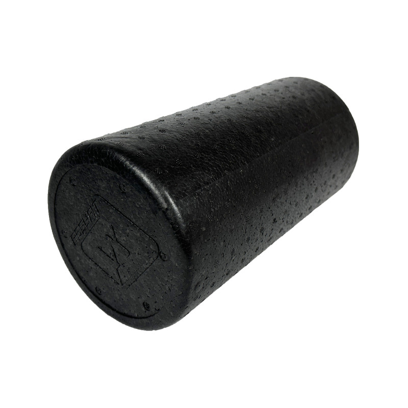 Массажный ролик (валик) EasyFit PolyFoam Roller, Длина 30 см, Диаметр 14,5 см, EPP-пена, для МФР, фитнеса, йоги и реабилитации, Черный